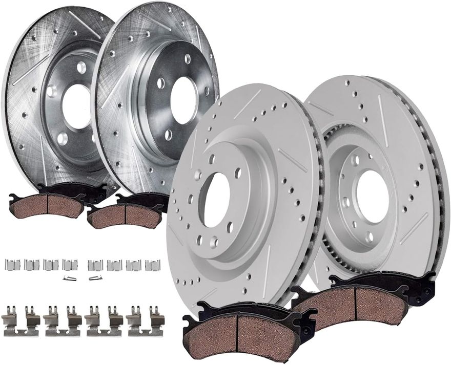 Main Image - Front Rear Rotors Brakes Pads