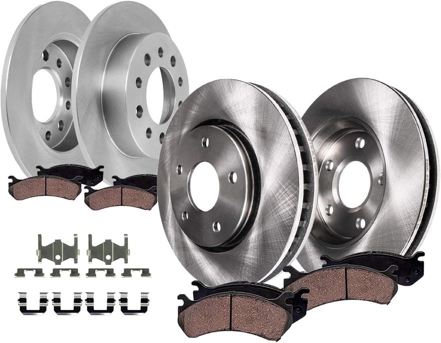 Main Image - Front Rear Rotors Brakes Pads