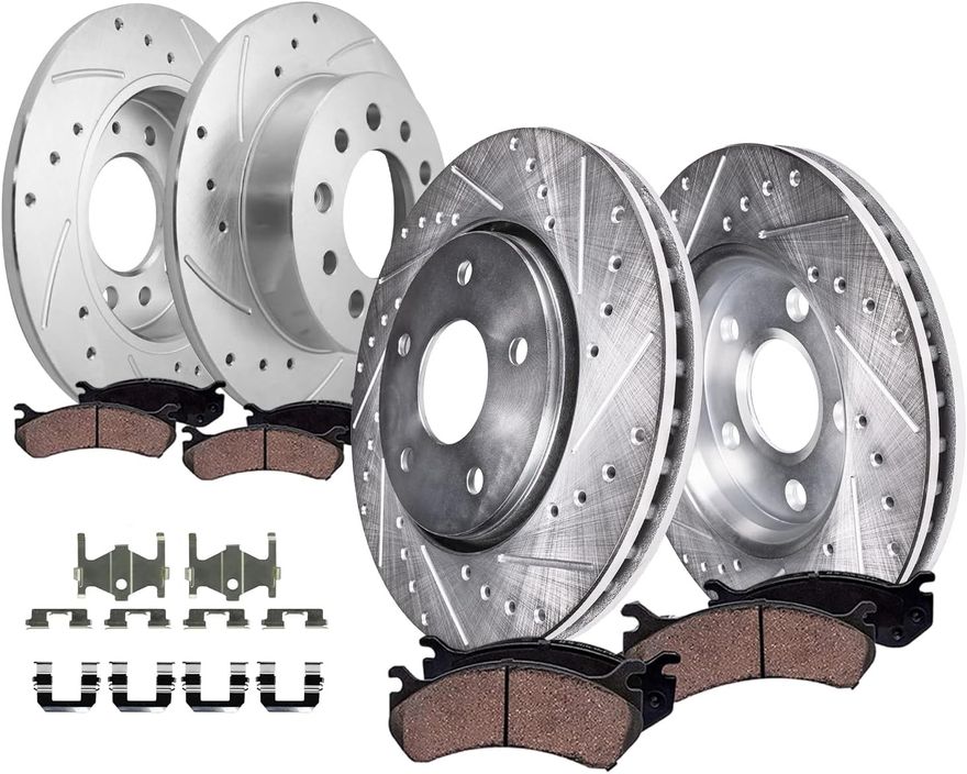 Main Image - Front Rear Rotors Brakes Pads