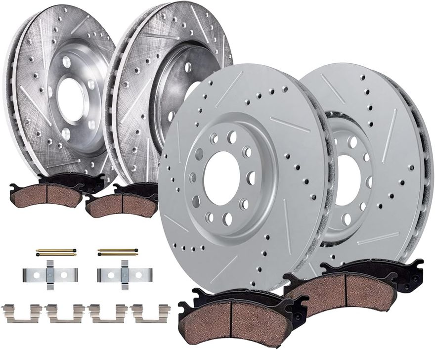 Main Image - Front Rear Rotors Brakes Pads