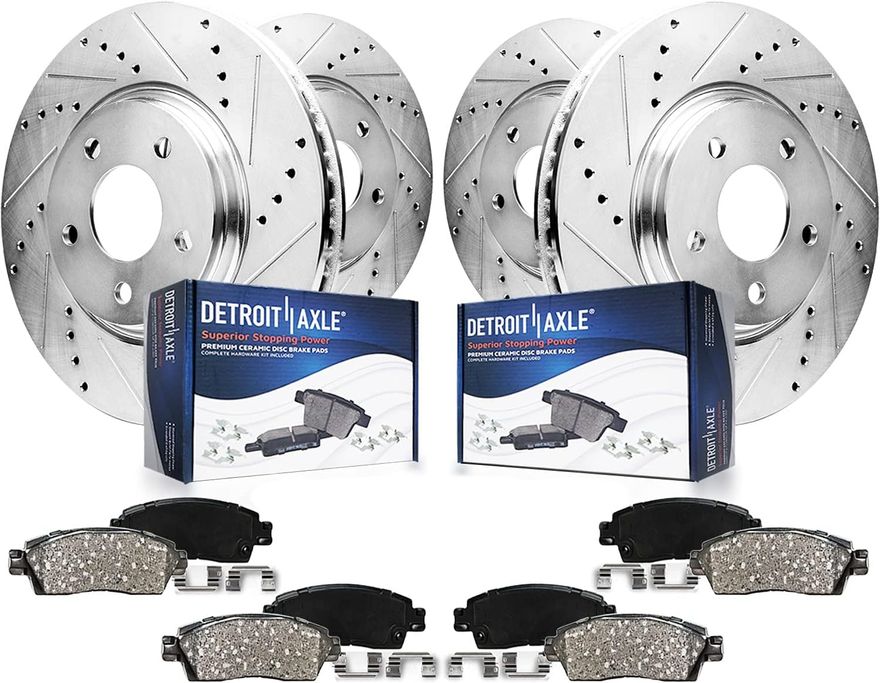 Main Image - Front Rear Rotors Brakes Pads