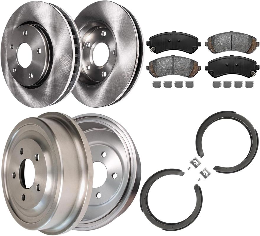 Main Image - Front Rotors Pads Rear Drums Kit
