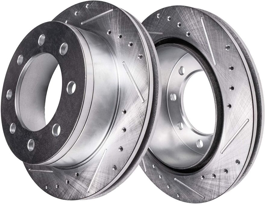 Rear Drilled Brake Rotor - S-53003 x2