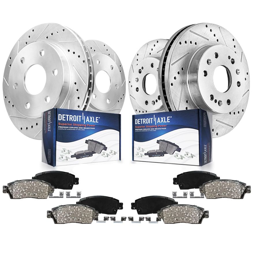 Main Image - Front Rear Brake Rotors Pads