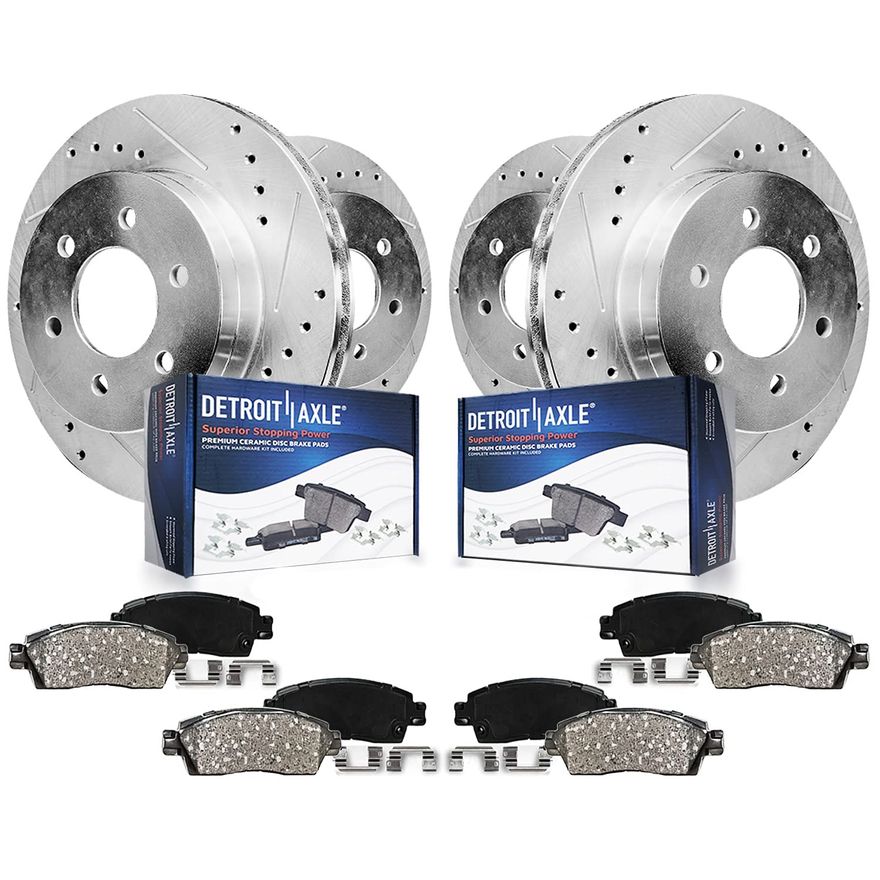 Main Image - Front Rear Brake Rotors Pads