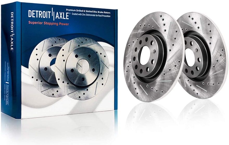 Rear Drilled Slotted Rotors - S-34294 x2