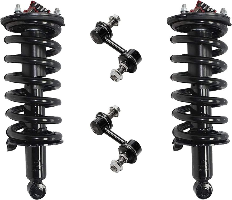 2005 Nissan Armada 4pc Front Struts Sway Bar Links Suspension Kit