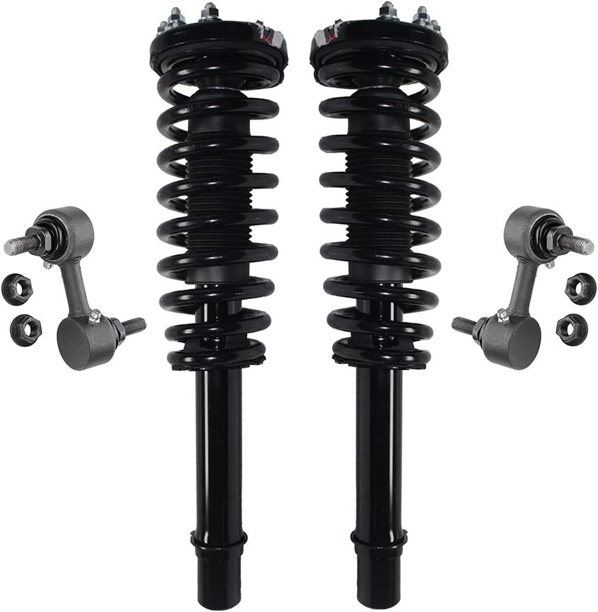 4pc Front Struts Sway Bar Links Suspension Kit