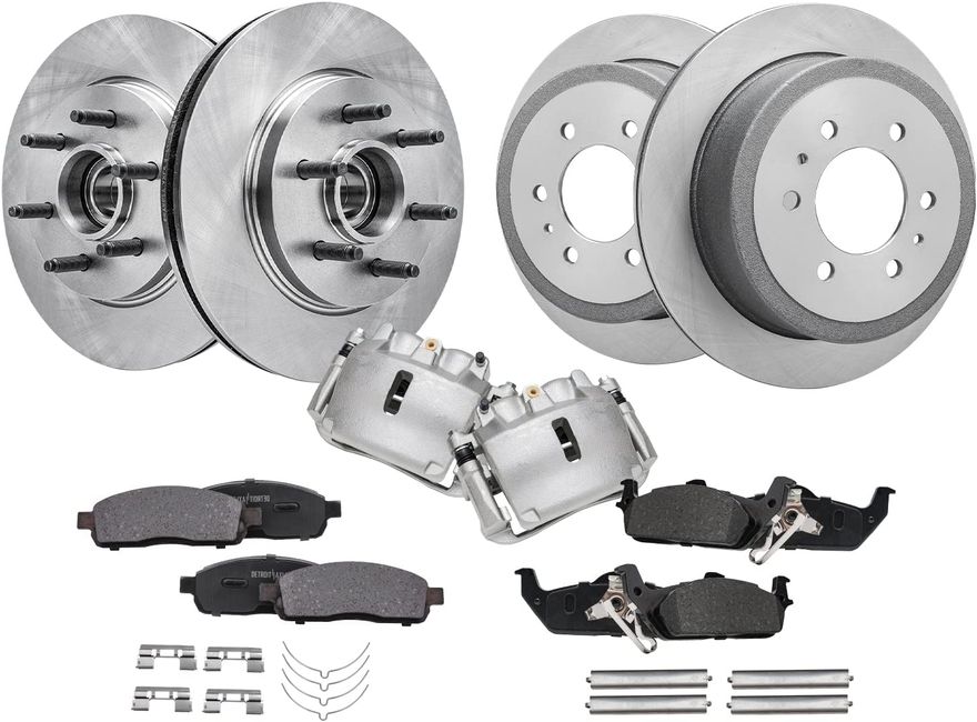 Main Image - Front Rear Rotors Calipers Pads