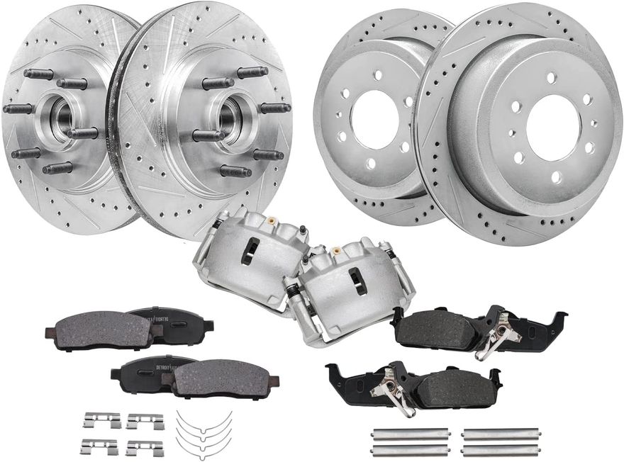 Main Image - Front Rear Rotors Calipers Pads