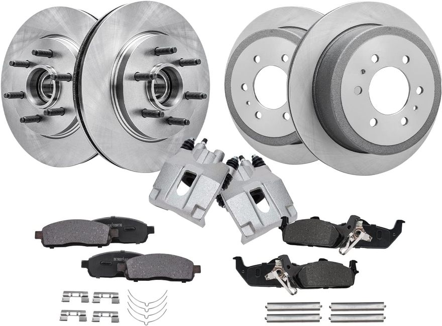 Main Image - Front Rear Rotors Calipers Pads