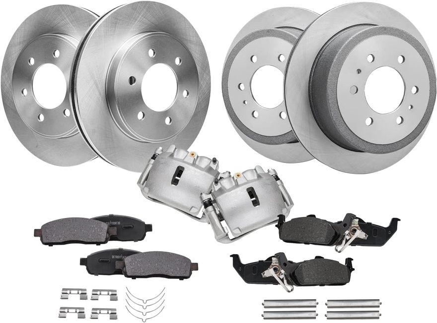 Main Image - Front Rear Rotors Calipers Pads