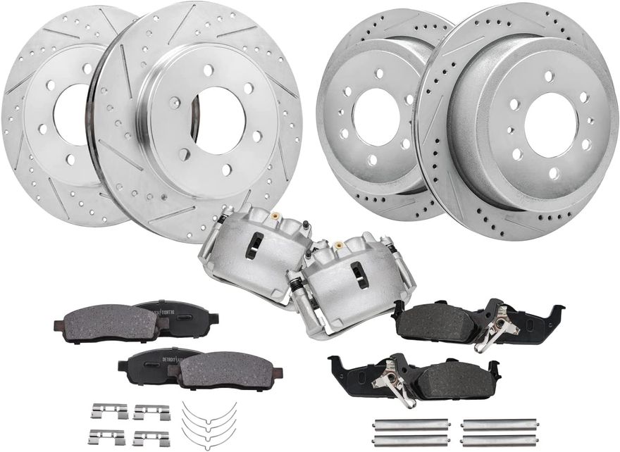 Main Image - Front Rear Rotors Calipers Pads