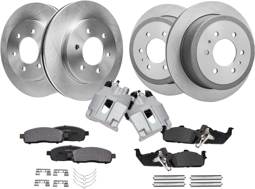 Main Image - Front Rear Rotors Calipers Pads