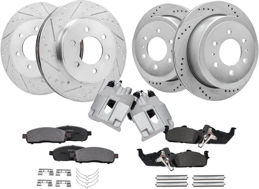 Main Image - Front Rear Rotors Calipers Pads