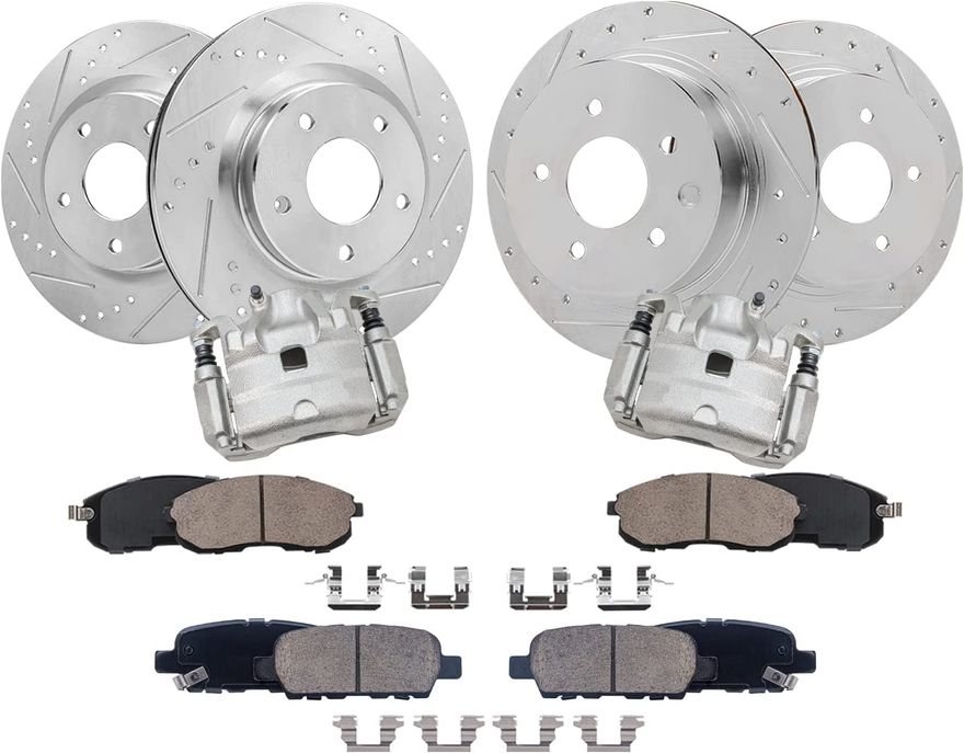 Main Image - Front Rear Rotors Calipers Pads