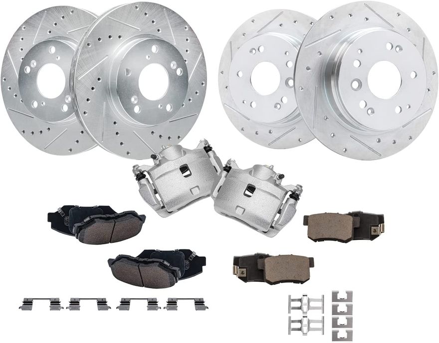 Main Image - Front Rear Rotors Calipers Pads