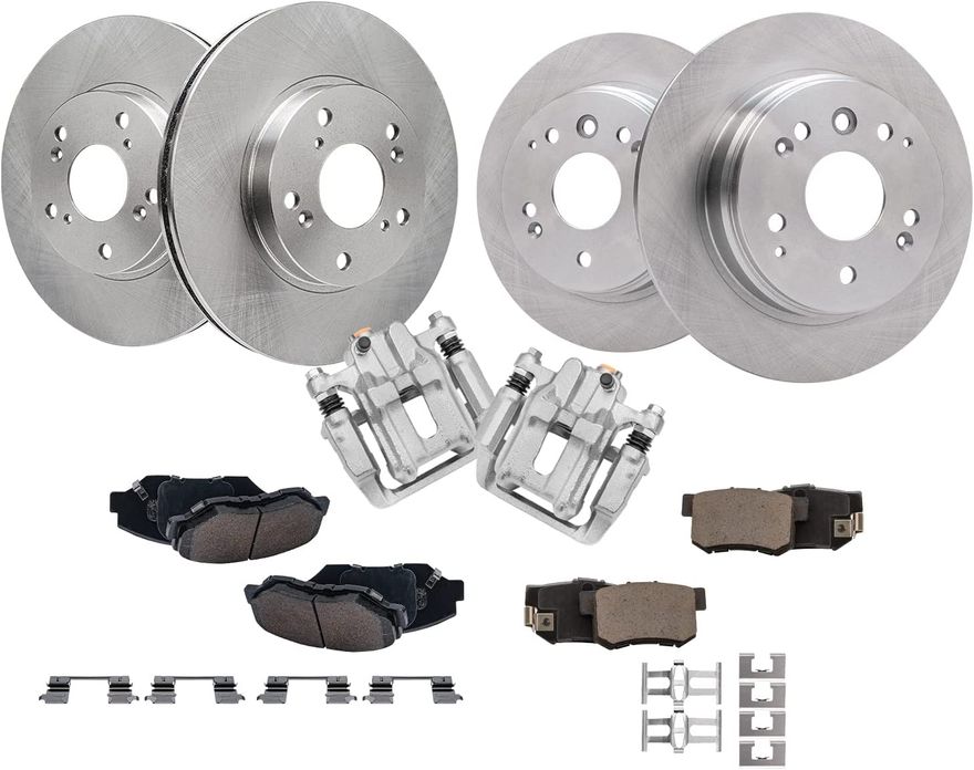 Main Image - Front Rear Rotors Calipers Pads