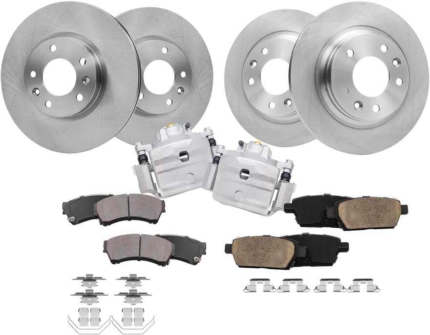 Main Image - Front Rear Rotors Calipers Pads