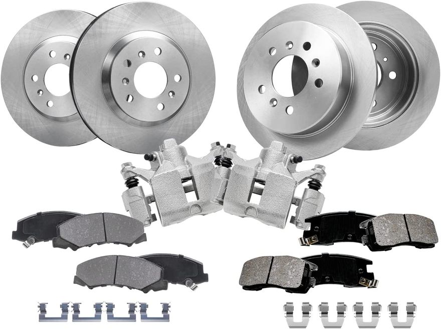 Main Image - Front Rear Rotors Calipers Pads