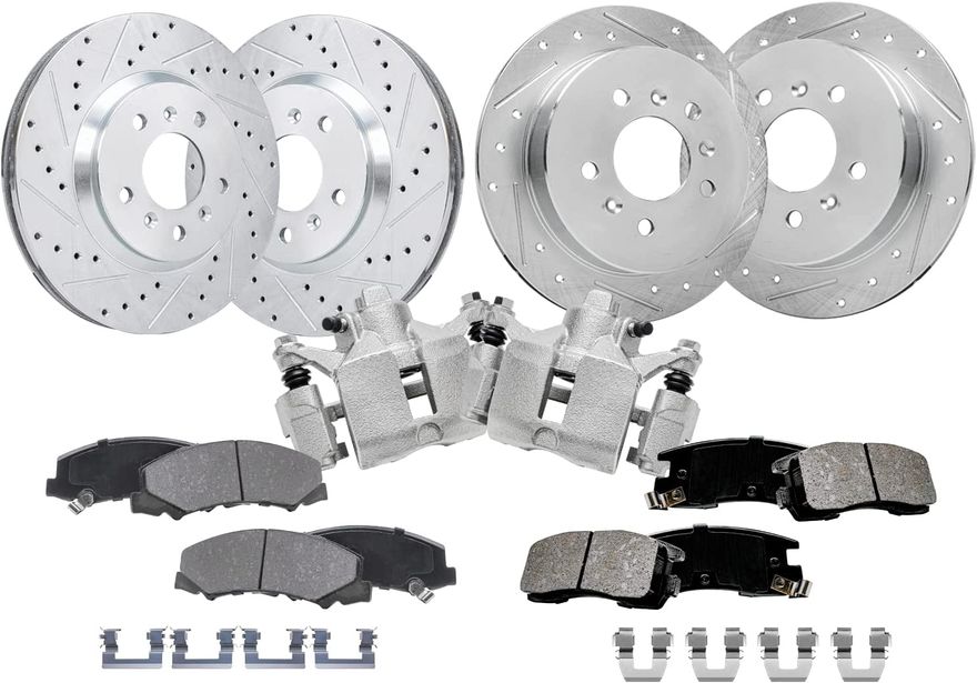 Main Image - Front Rear Rotors Calipers Pads