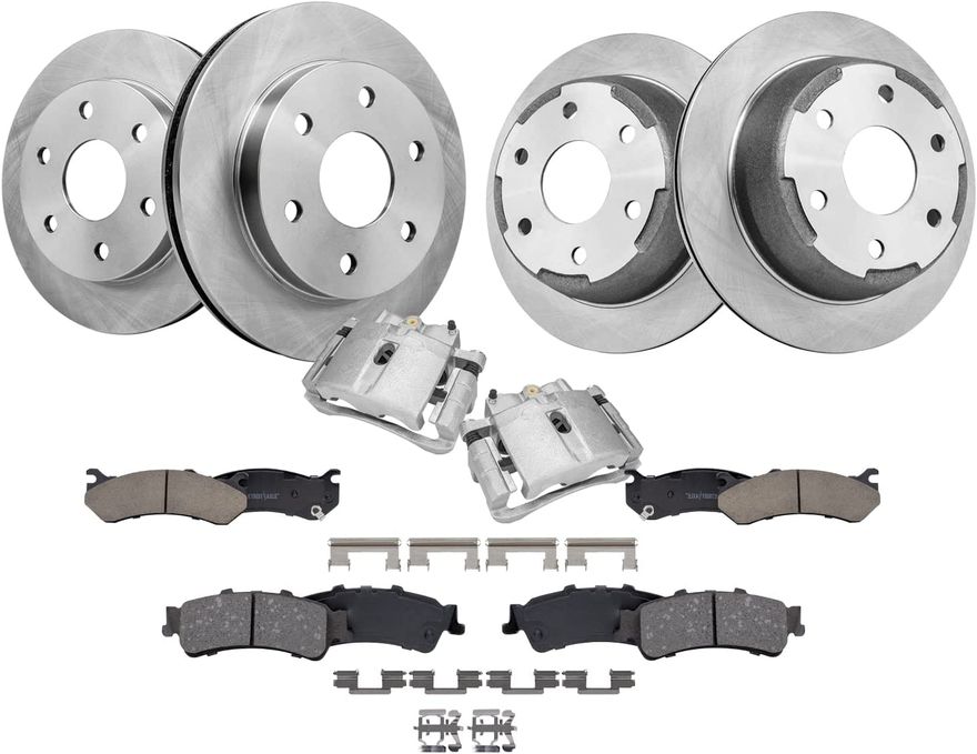 Main Image - Front Rear Rotors Calipers Pads