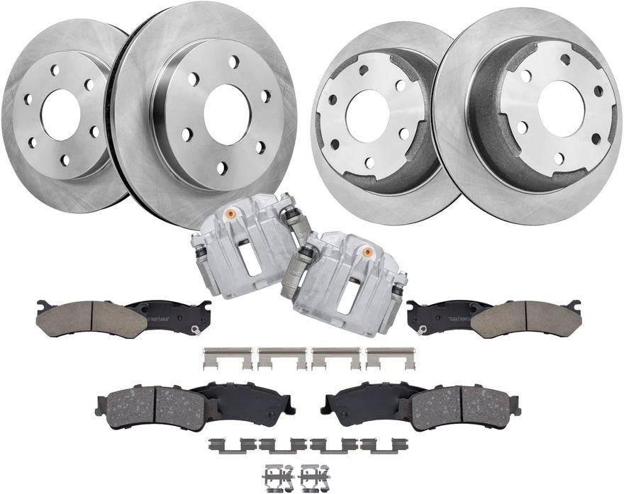 Main Image - Front Rear Rotors Calipers Pads