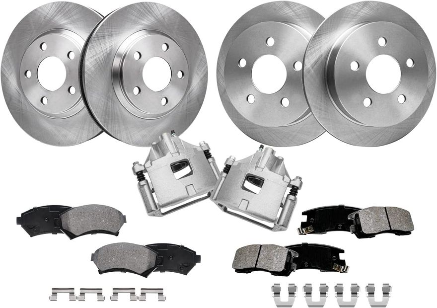 Main Image - Front Rear Rotors Calipers Pads