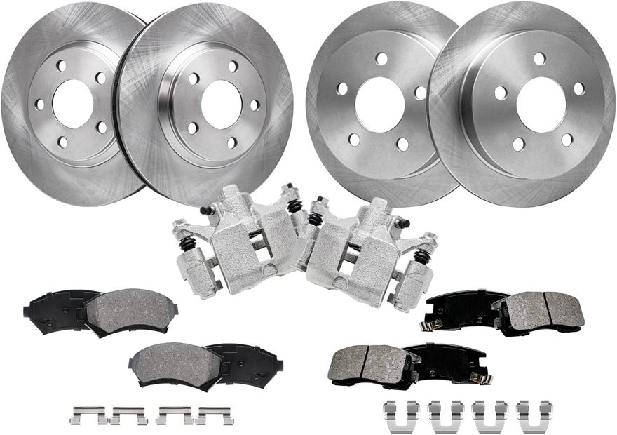 Main Image - Front Rear Rotors Calipers Pads