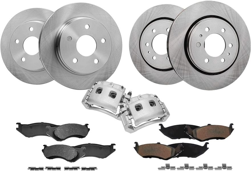 Main Image - Front Rear Rotors Calipers Pads