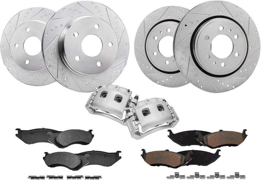 Main Image - Front Rear Rotors Calipers Pads