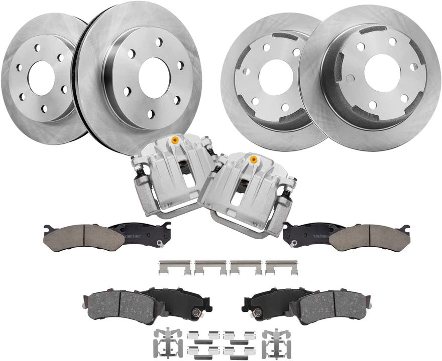 Main Image - Front Rear Rotors Calipers Pads