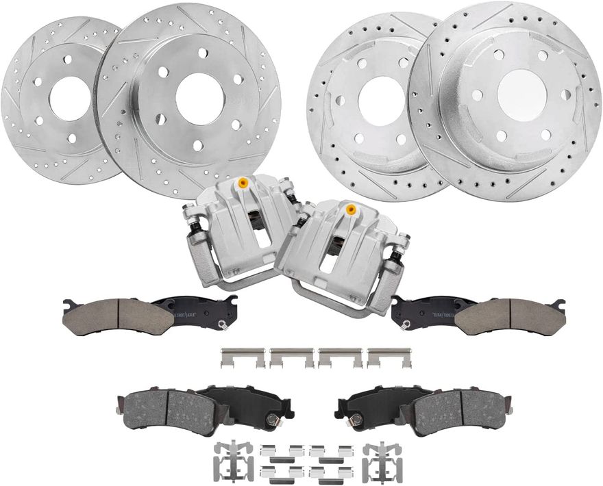 Main Image - Front Rear Rotors Calipers Pads