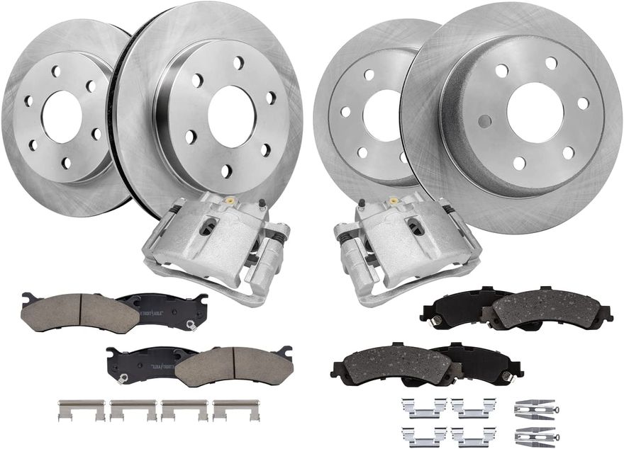 Main Image - Front Rear Rotors Calipers Pads