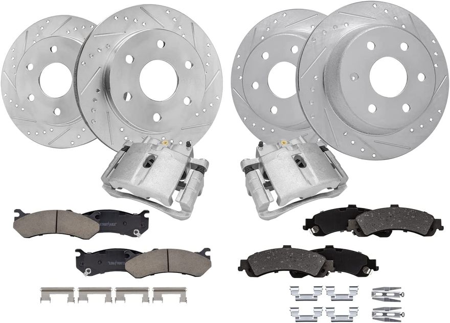 Main Image - Front Rear Rotors Calipers Pads