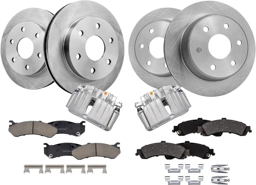 Main Image - Front Rear Rotors Calipers Pads