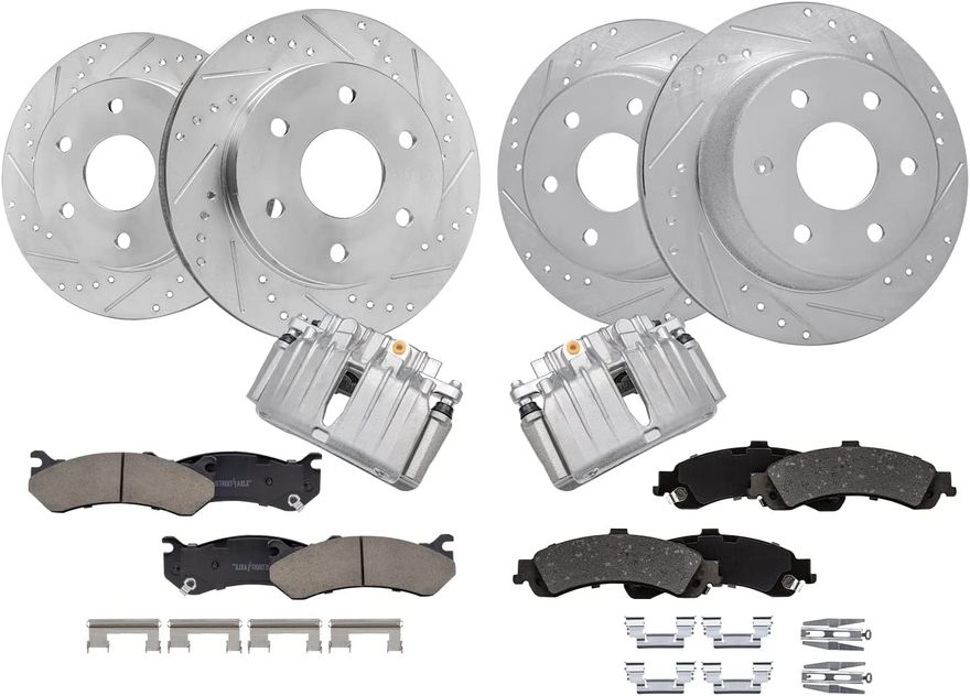 Main Image - Front Rear Rotors Calipers Pads