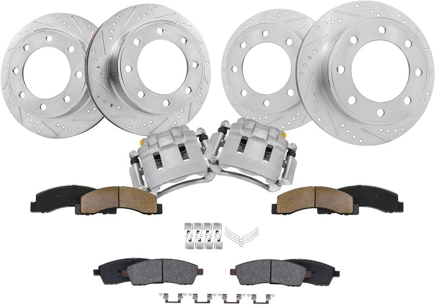 Main Image - Front Rear Rotors Calipers Pads