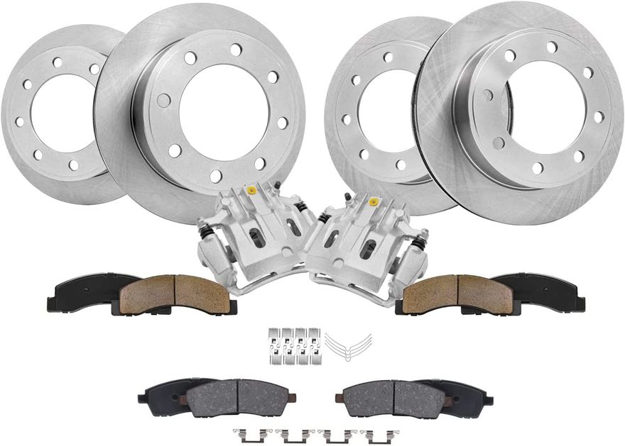 Main Image - Front Rear Rotors Calipers Pads