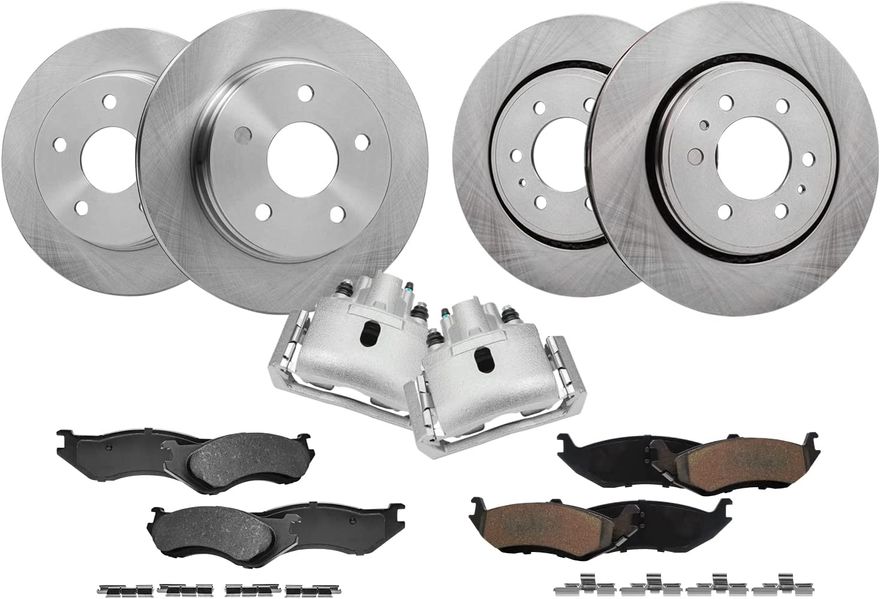 Main Image - Front Rear Rotors Calipers Pads