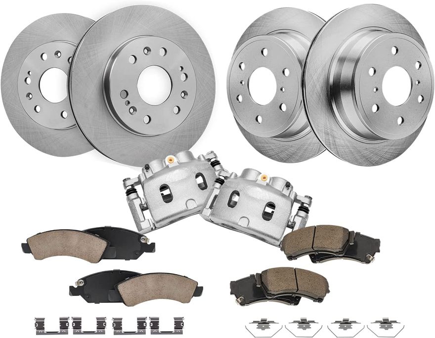 Main Image - Front Rear Rotors Calipers Pads