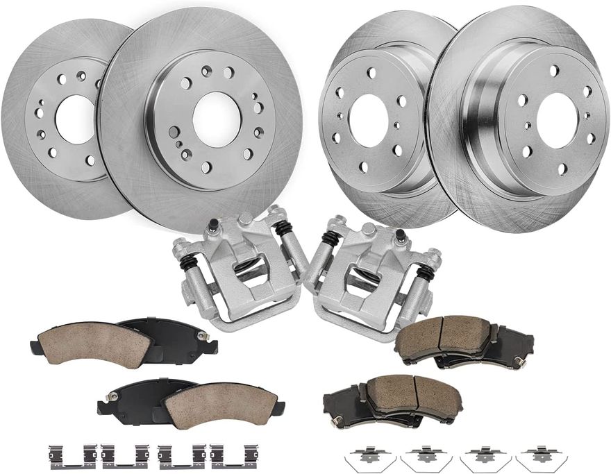 Main Image - Front Rear Rotors Calipers Pads