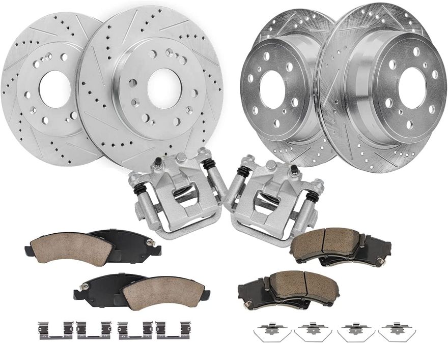 Main Image - Front Rear Rotors Calipers Pads