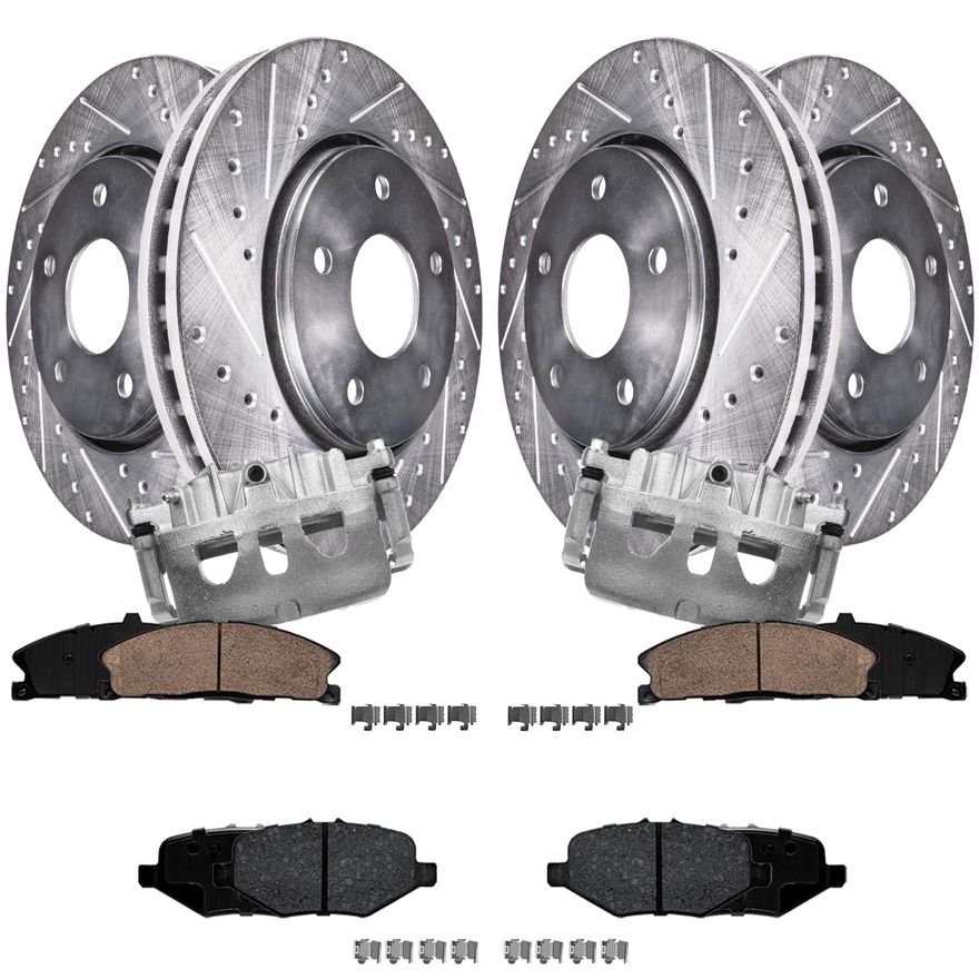 Main Image - Front Rear Rotors Calipers Pads