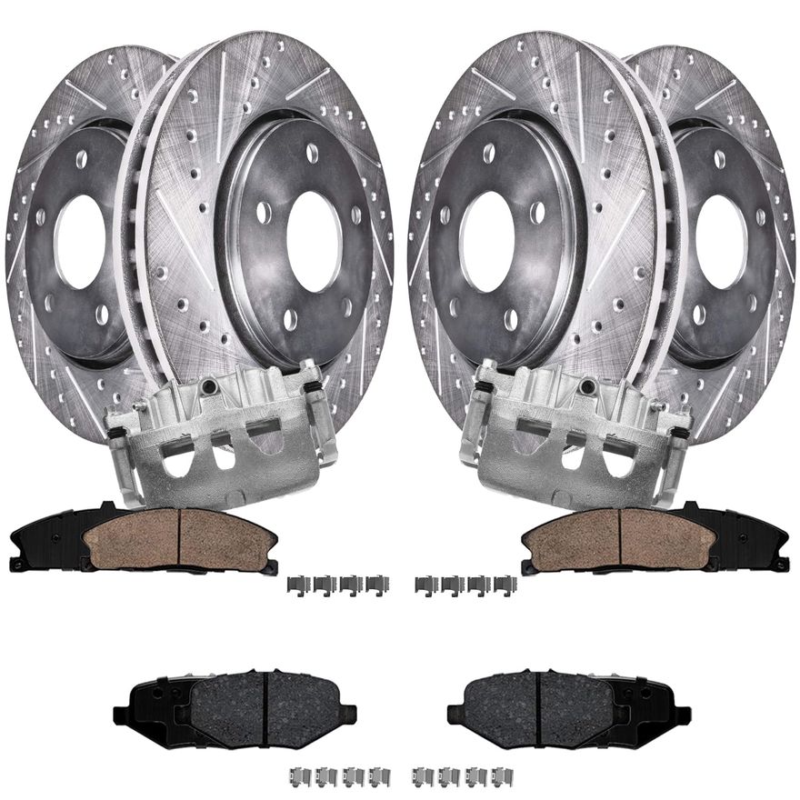 Main Image - Front Rear Rotors Calipers Pads