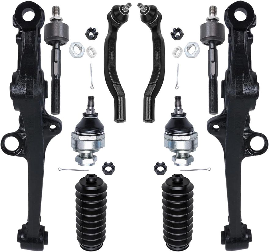 オデッセイ部品 1996 Honda Odyssey 10pc Front Lower Control Arms Upper Ball Joints