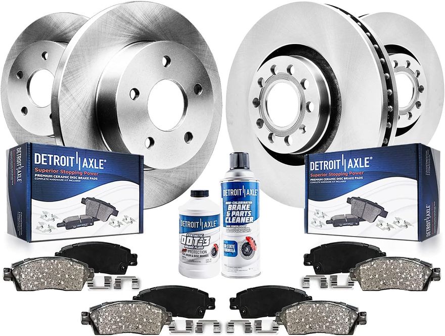 Main Image - Front Rear Brake Rotors Pads