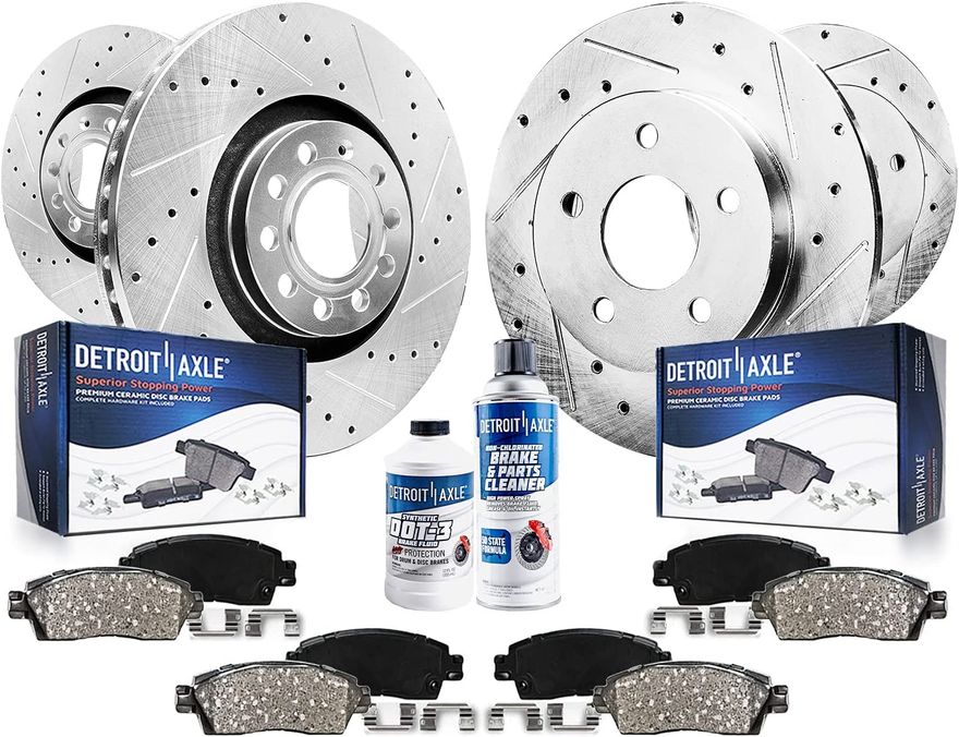 Main Image - Front Rear Drilled Rotors Pads