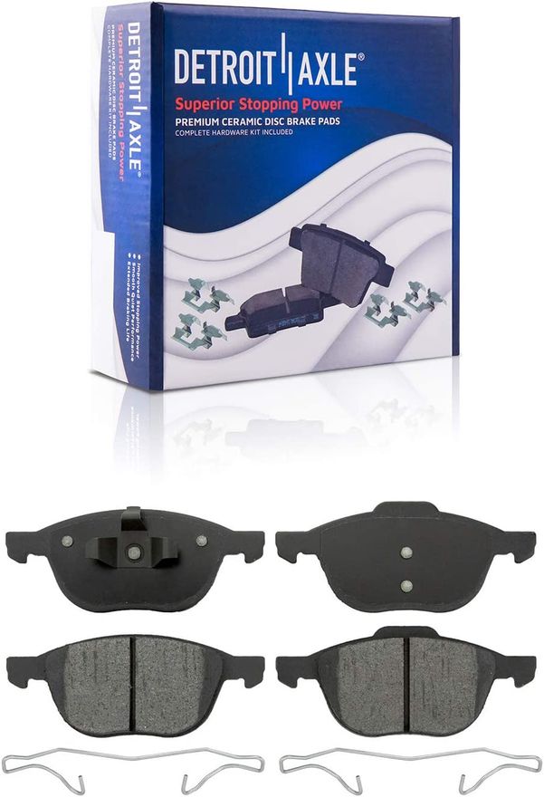 pc Front & Rear Disc Rotors and Ceramic Brake Pads Kit