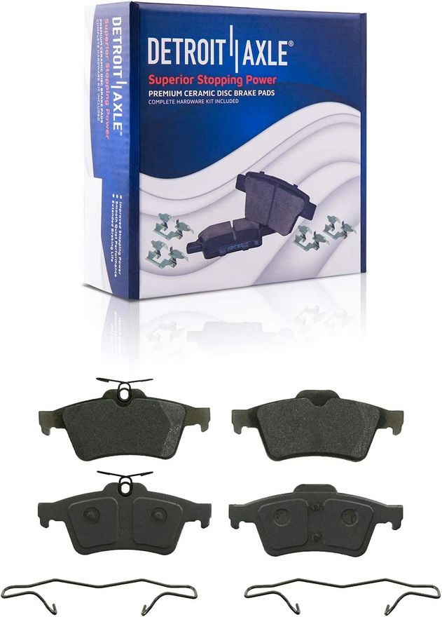 10pc Front & Rear Disc Rotors and Ceramic Brake Pads Kit